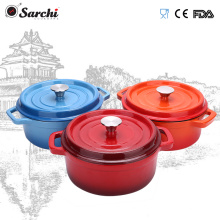 Wholesale large cookware with lid enameled cast iron camp cooking pot